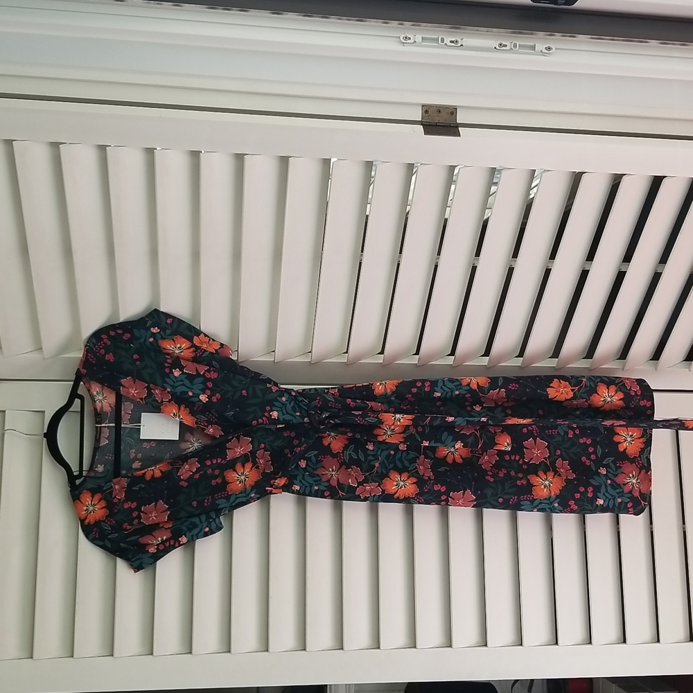 NWT S midi floral Zara dress
